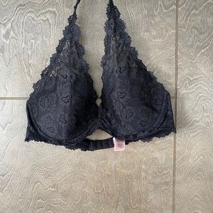 NWOT La Senza Black Lace Halter Bra